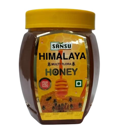 SANSU Pure Himalaya Multy Flora Honey, 100% Purity, No Added Sugar (1kg)