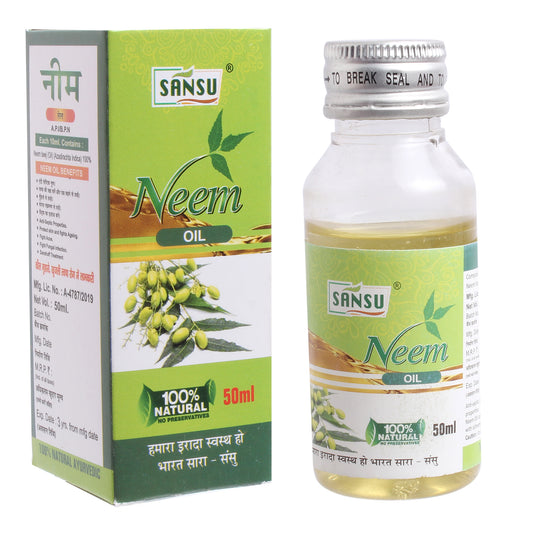 SANSU Neem Oil for Hair & Skin (Pack of 2) [50mlx2]