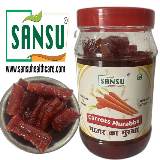 SANSU Home Made, Hand Made and Mother Made Organic Carrot Murabba, Palm Good for Blood Circulation | 1kg