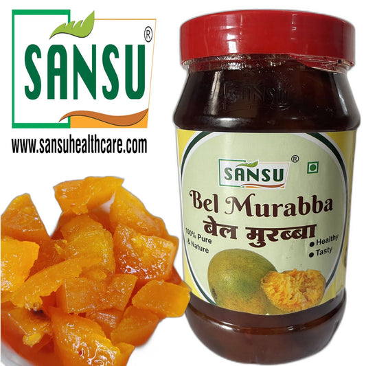 SANSU Homemade Organic Bel Murabba Bail Fruit Ka Murabba, Sweet Belgiri Murabba -1kg