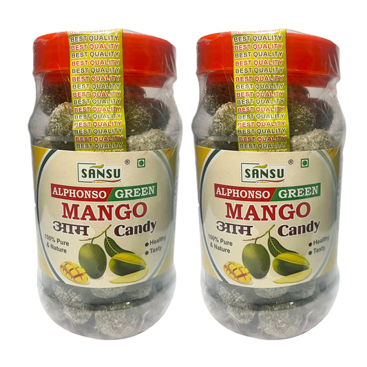 SANSU Mango Candy | Vegetarian | No Transfat | Sweet Candies (200g(Pack of 2))